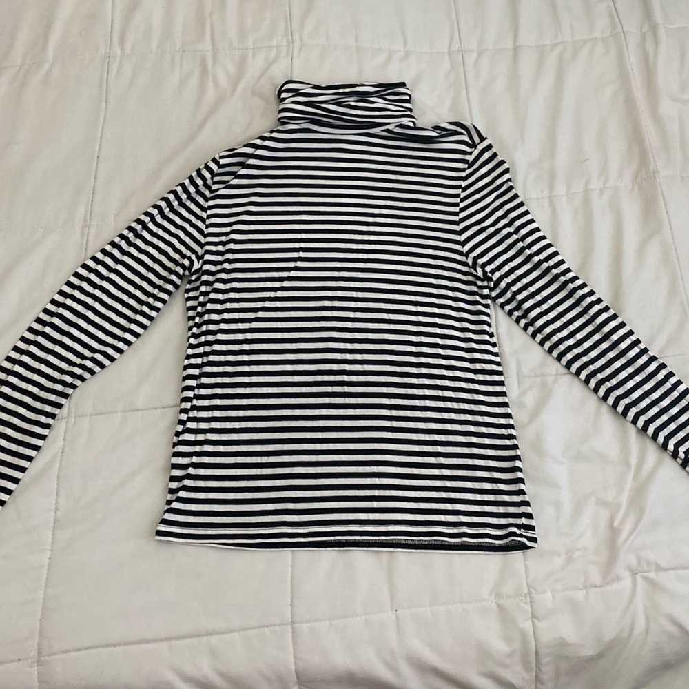 Striped Turtle Neck